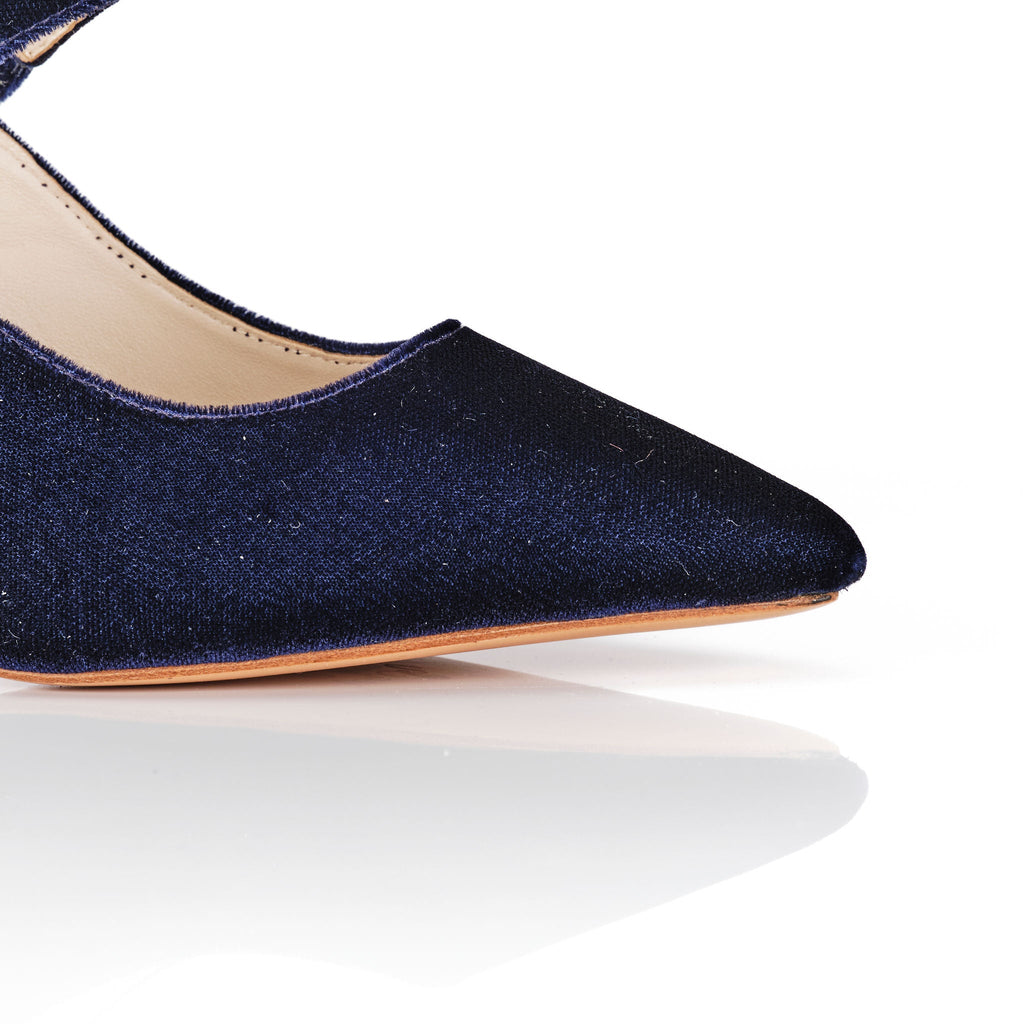 Mary Jane Velvet 75 Mules