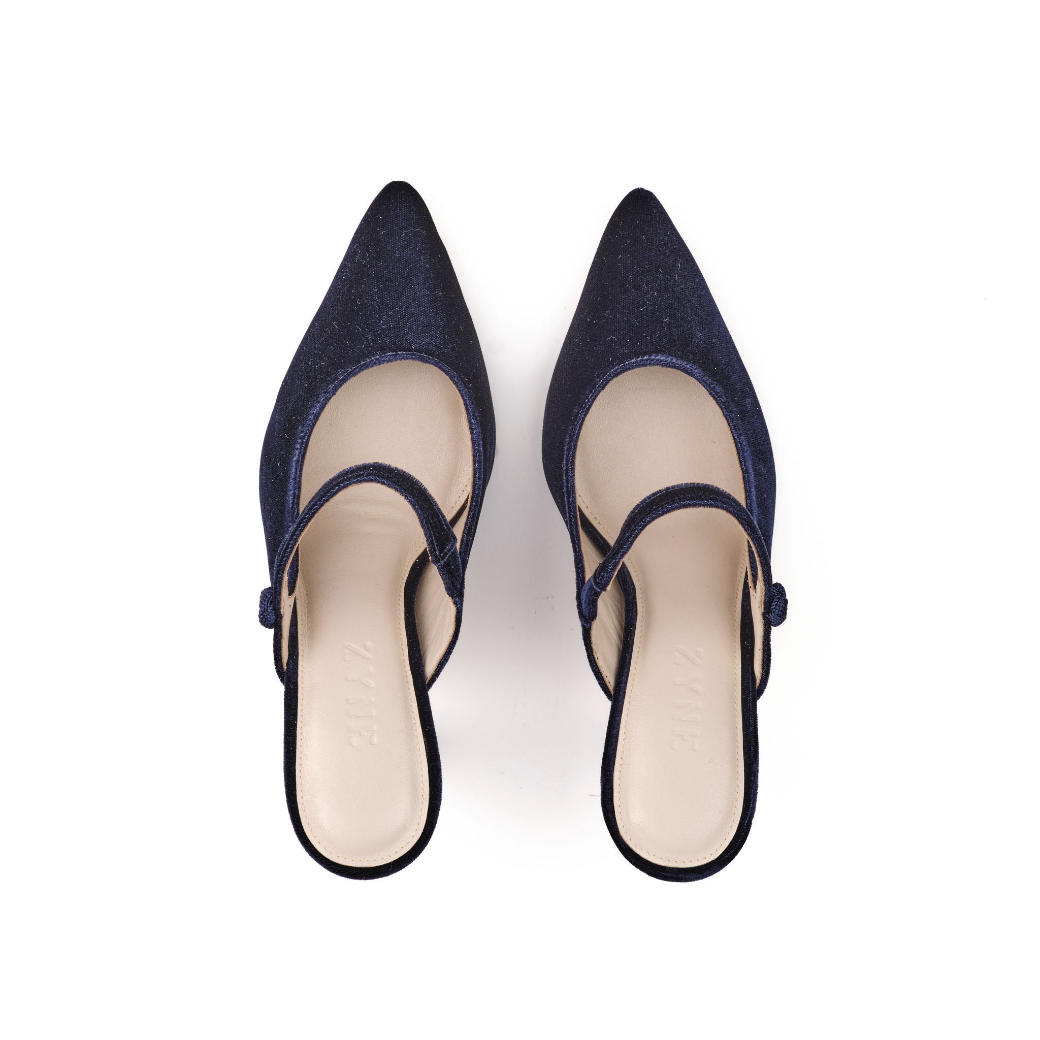 Mary Jane Velvet 75 Mules