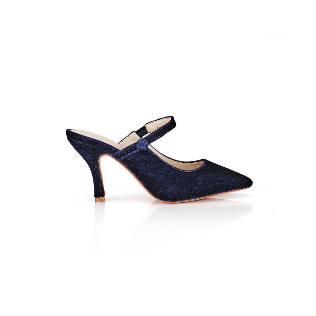 Mary Jane Velvet 75 Mules