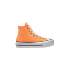 Canvas Hi Platform Sneakers - Orange