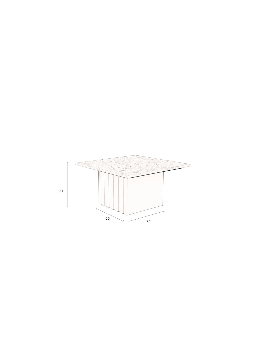 Clayton - Coffee Table - Solid Marble - Green/Beige