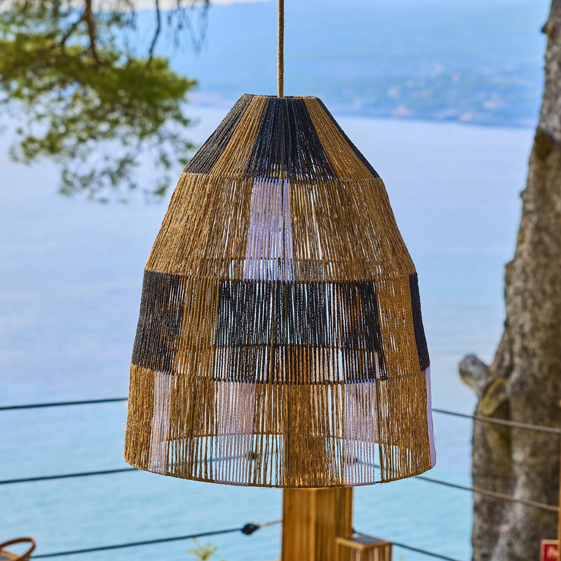 Zahara - Lámpara colgante solar - Cuerda - Beige