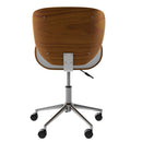 Baudoin - Chaise De Bureau Pivotante En Cuir Synthétique Blanc