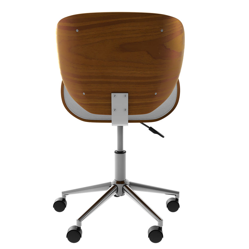 Baudoin - Chaise De Bureau Pivotante En Cuir Synthétique Blanc