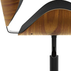 Baudoin - Swivel Office Chair in Black Synthetic Leather