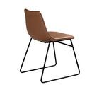 Gaspard - Lot De 2 Chaises En Cuir Synthétique Marron