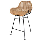 Carmela - Set of 2 Central Island Chairs in Natural Resin Rattan