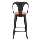 Charly - Set of 2 Black and Brown Central Island Chairs