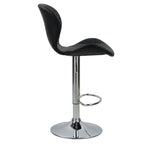 Mazzia - Lot De 2 Chaises De Bar Réglables En Cuir Synthétique Noir