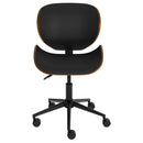 Baudoin - Silla de Oficina Giratoria de Piel Sintética Negra