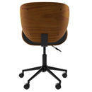 Baudoin - Silla de Oficina Giratoria de Piel Sintética Negra