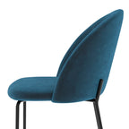 Karl - Lot De 2 Chaises En Velours Bleu Foncé