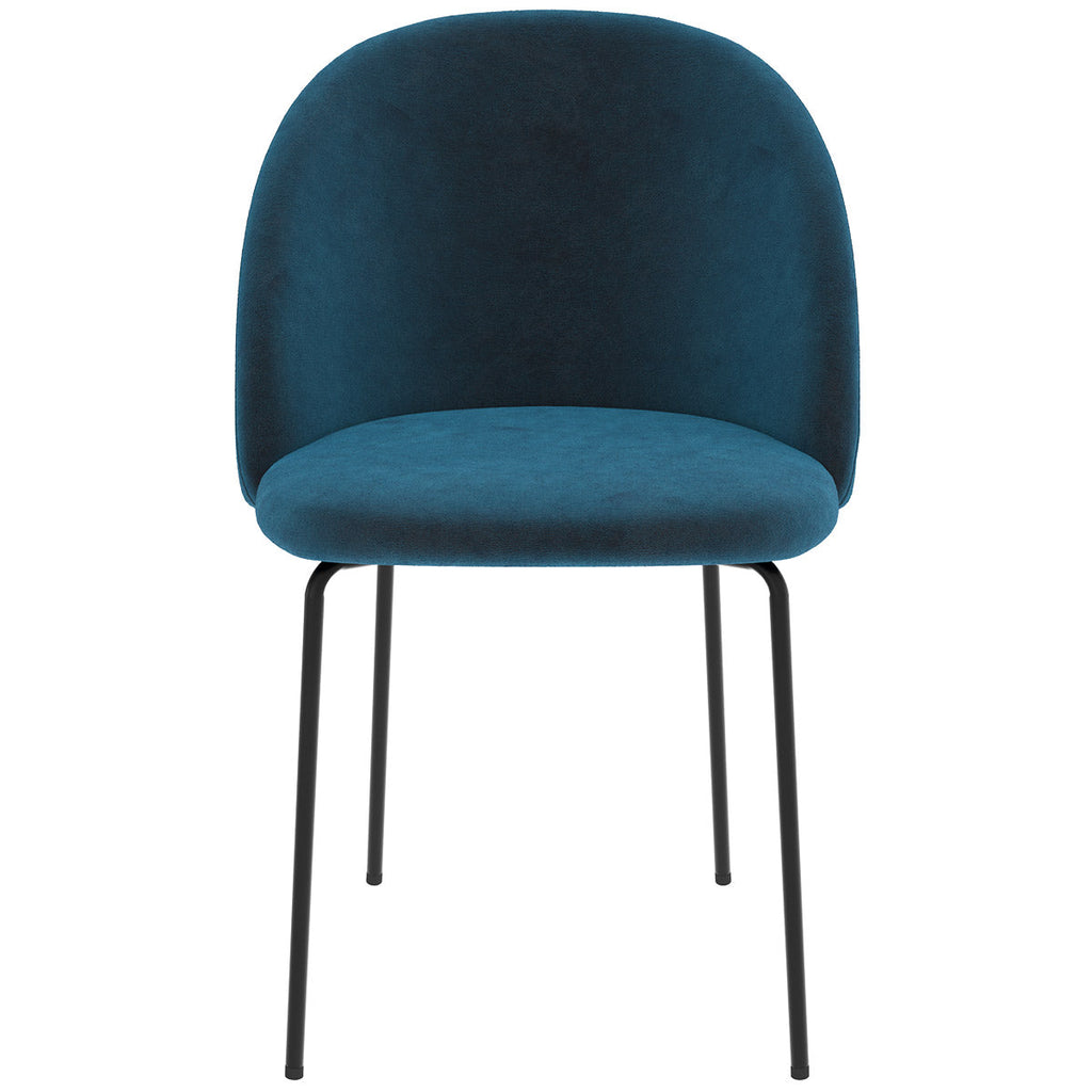 Karl - Lot De 2 Chaises En Velours Bleu Foncé