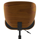 Baudoin - Silla de Oficina Giratoria de Piel Sintética Negra