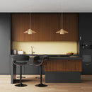 Basile black bar chair with armrests 59/81 cm