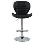 Mazzia - Lot De 2 Chaises De Bar Réglables En Cuir Synthétique Noir