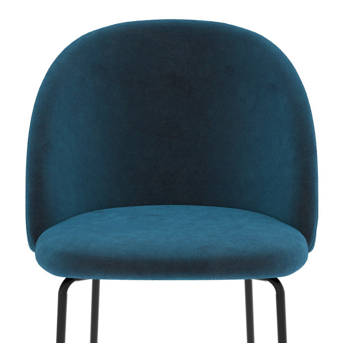 Karl - Lot De 2 Chaises En Velours Bleu Foncé
