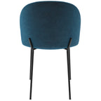 Karl - Lot De 2 Chaises En Velours Bleu Foncé