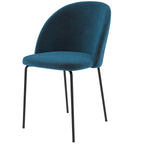Karl - Lot De 2 Chaises En Velours Bleu Foncé
