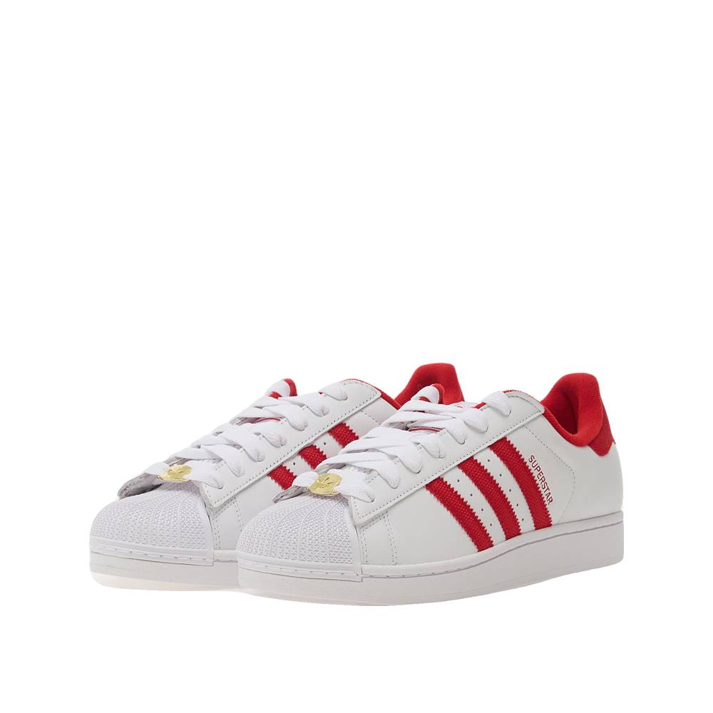 Adidas Superstar II - Herren-Sneaker Weiß/Better Scarlet/Gold Metallic