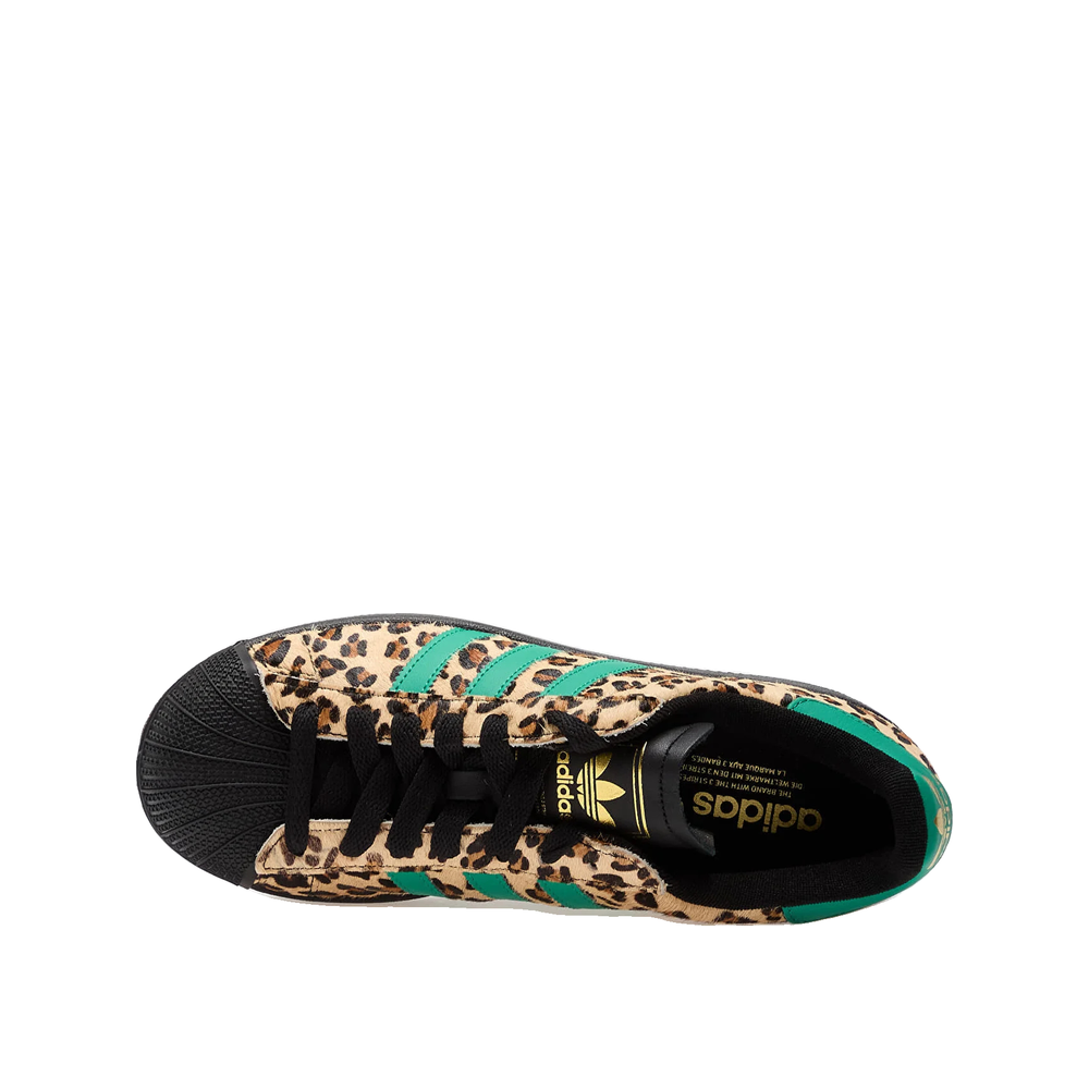 Adidas Superstar II - Sneakers Donna Nero/Verde/Oro metallizzato