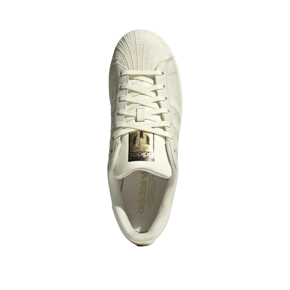 Adidas Superstar Messi – Unisex-Sneaker Elfenbein/Gold