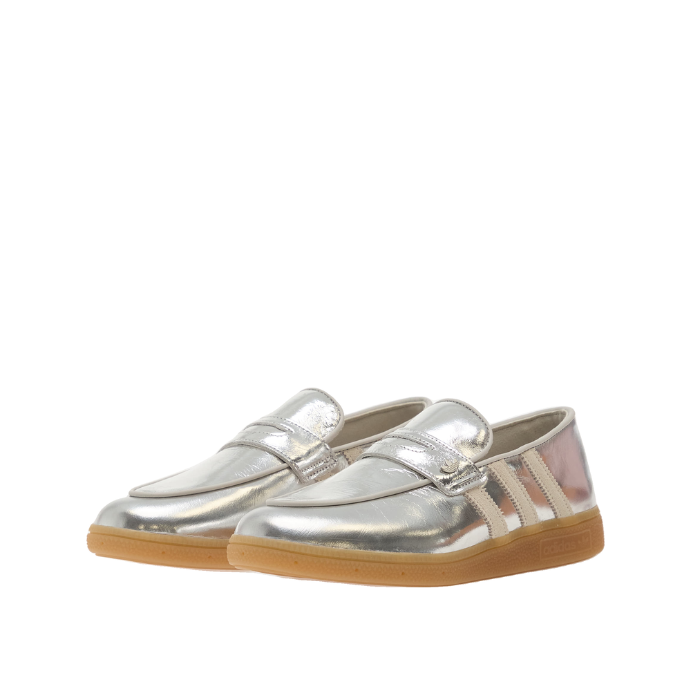 Adidas Handball Spezial - Baskets Femme Argent/Blanc cassé/Marron