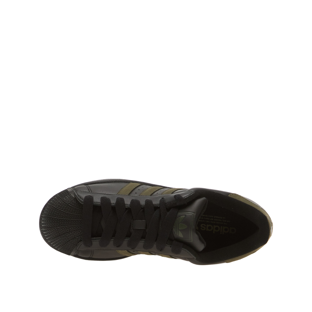 Adidas Superstar II - Baskets Homme Noir/Kaki