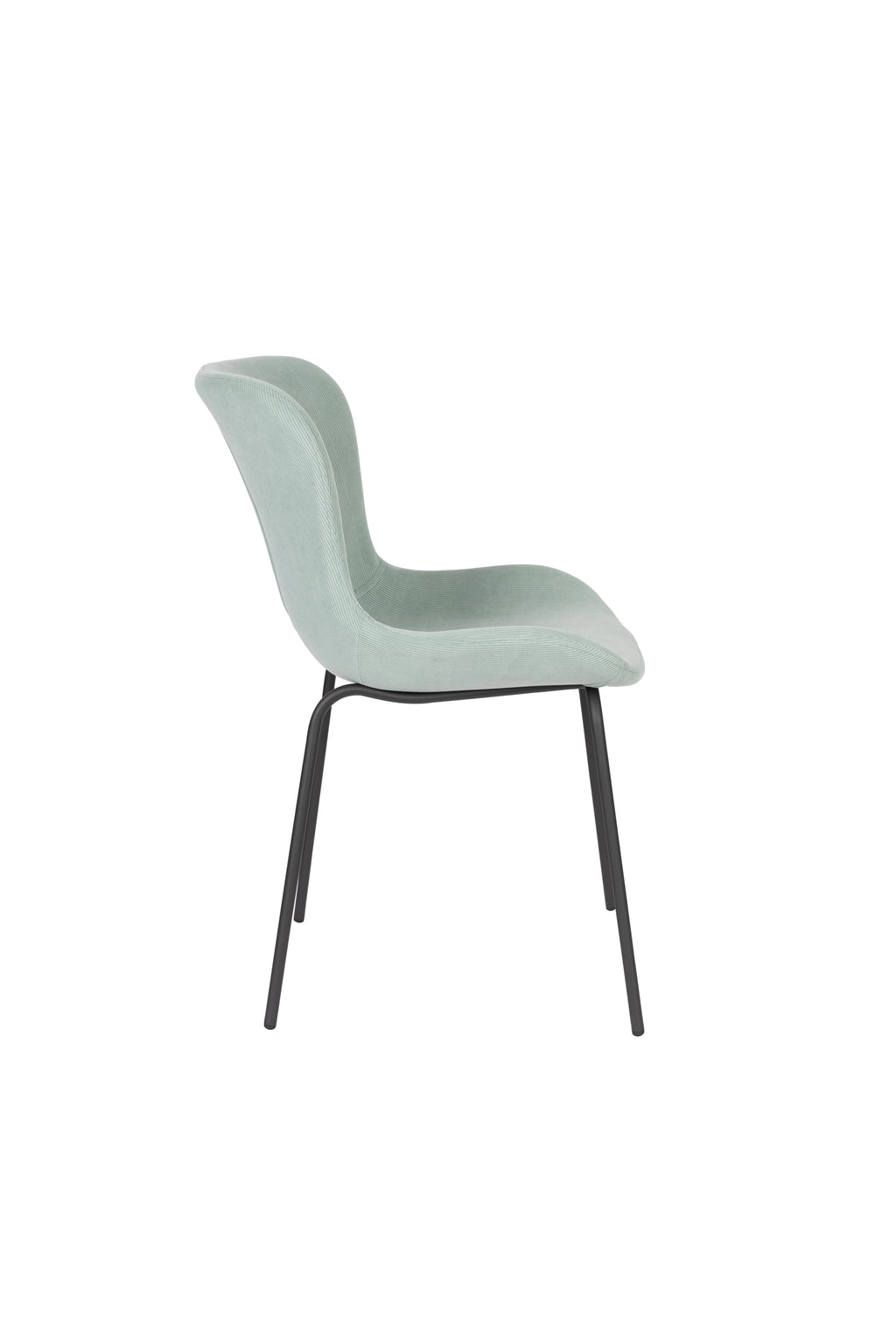 Junzo Rib - Set of 2 Dining Room Chairs - Fabric - Light Green
