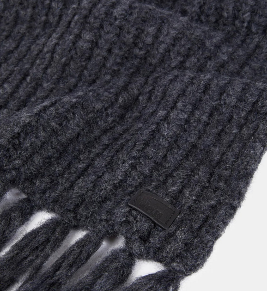 The Kooples - Wool and Alpaca Scarf - Anthracite - Women