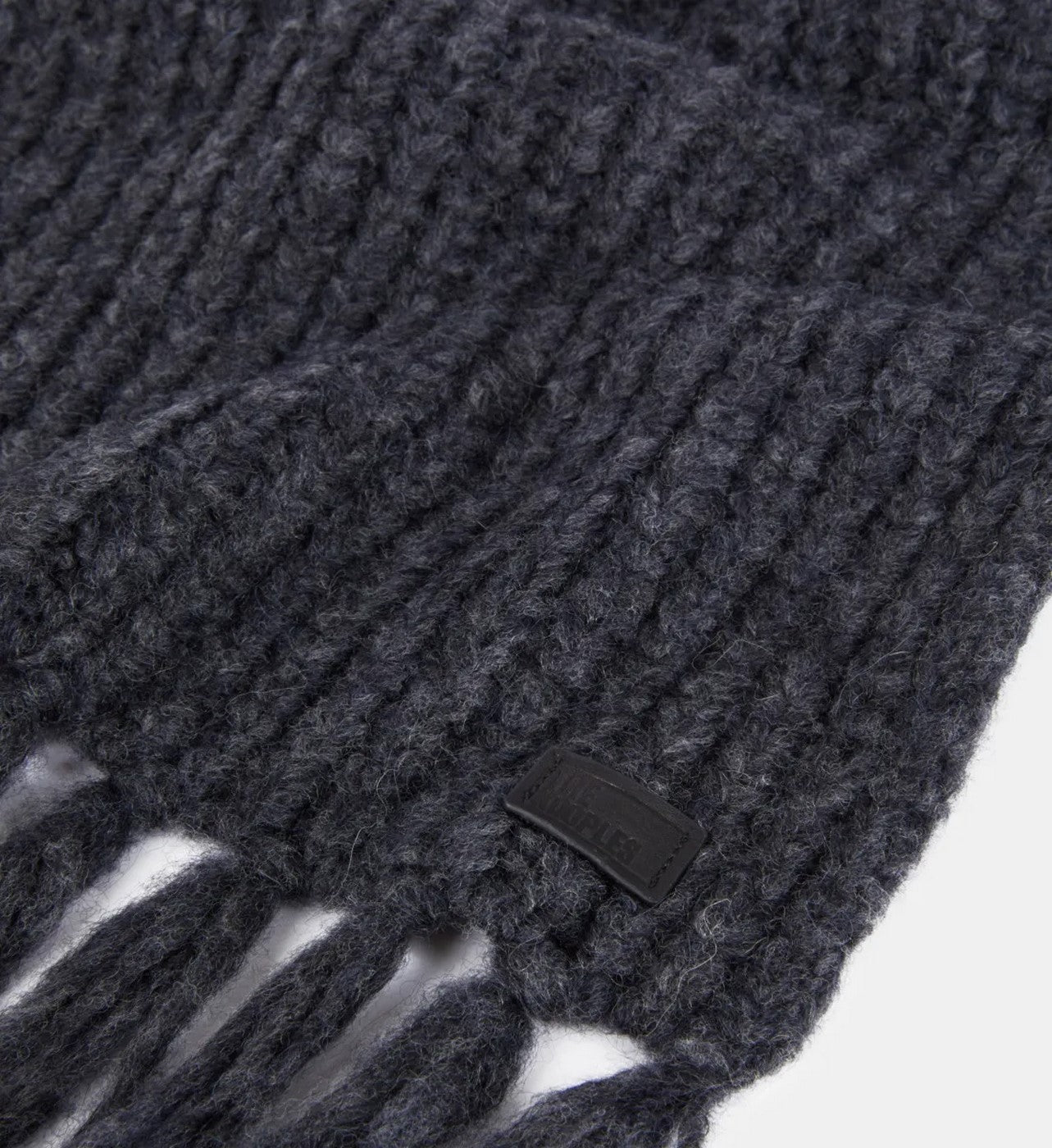 The Kooples - Wool and Alpaca Scarf - Anthracite - Women
