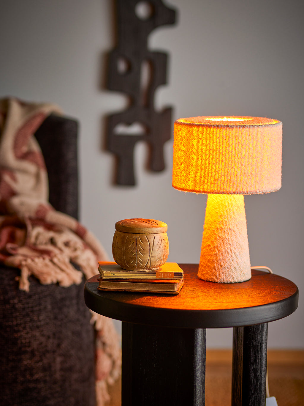 Emmie - Lampe À Poser - Blanc - Polyester