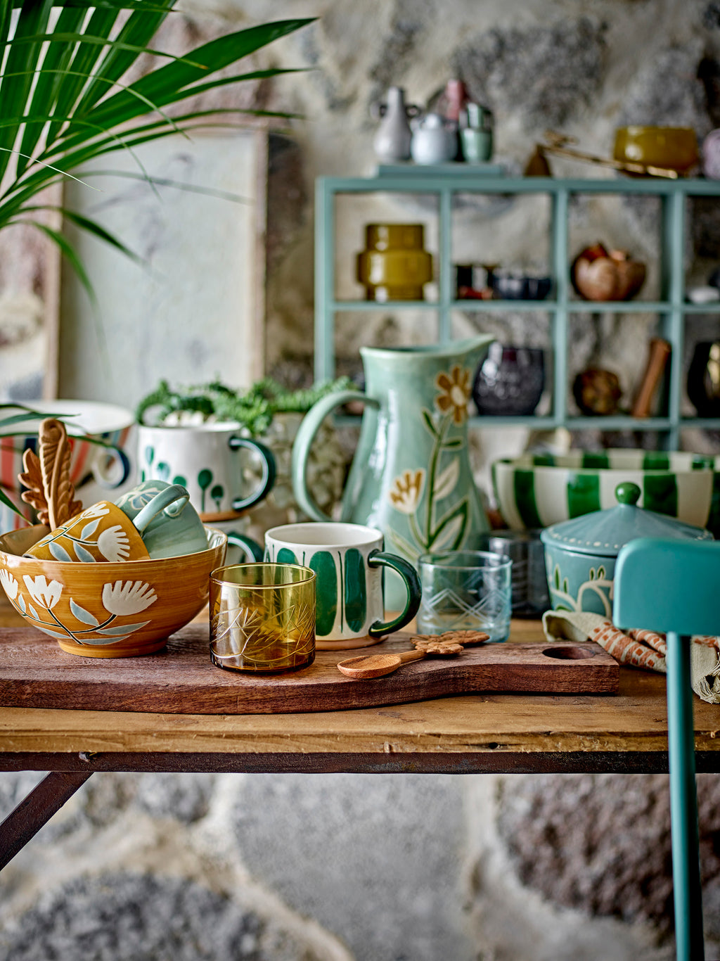 Tangier - Jug - Green - Stoneware