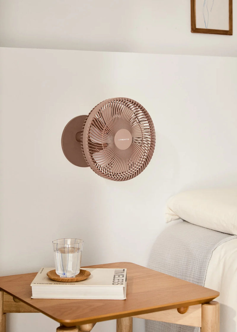 Air Dual Compact - 10W Rechargeable Table & Wall Fan - Mocha