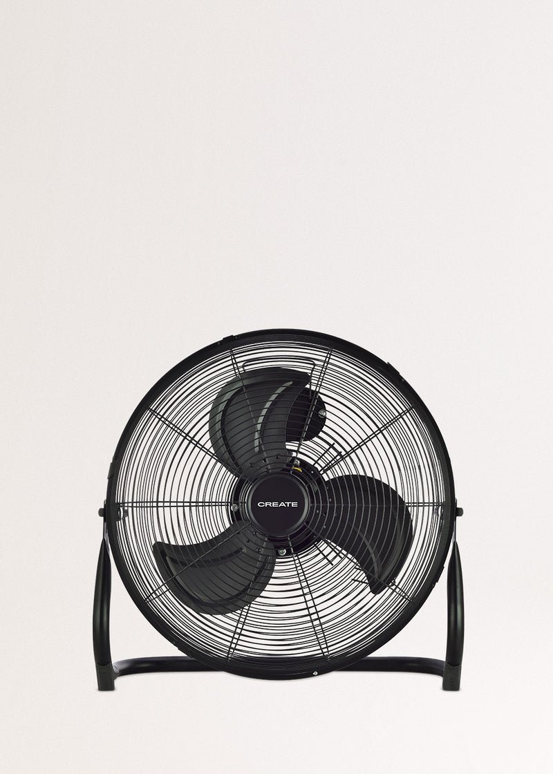 Air Floor Retro - Ventilateur De Sol Industriel - 16" - Noir