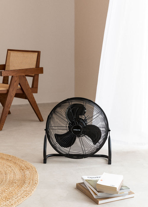 Air Floor Retro - Industrial Floor Fan - 16" - Black