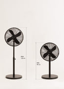 Air Stand Easy - Ventilateur Oscillant Sur Pied 50W - Noir Mat