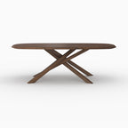 Aladin - Rectangular Table in Dark Solid Rubberwood for 10 People