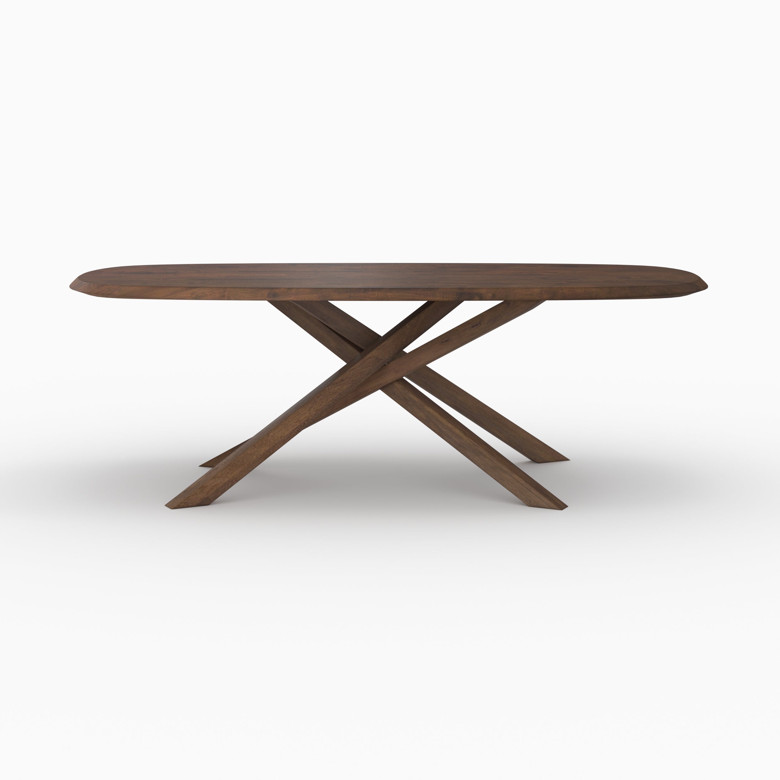 Aladin - Rectangular Table in Dark Solid Rubberwood for 10 People