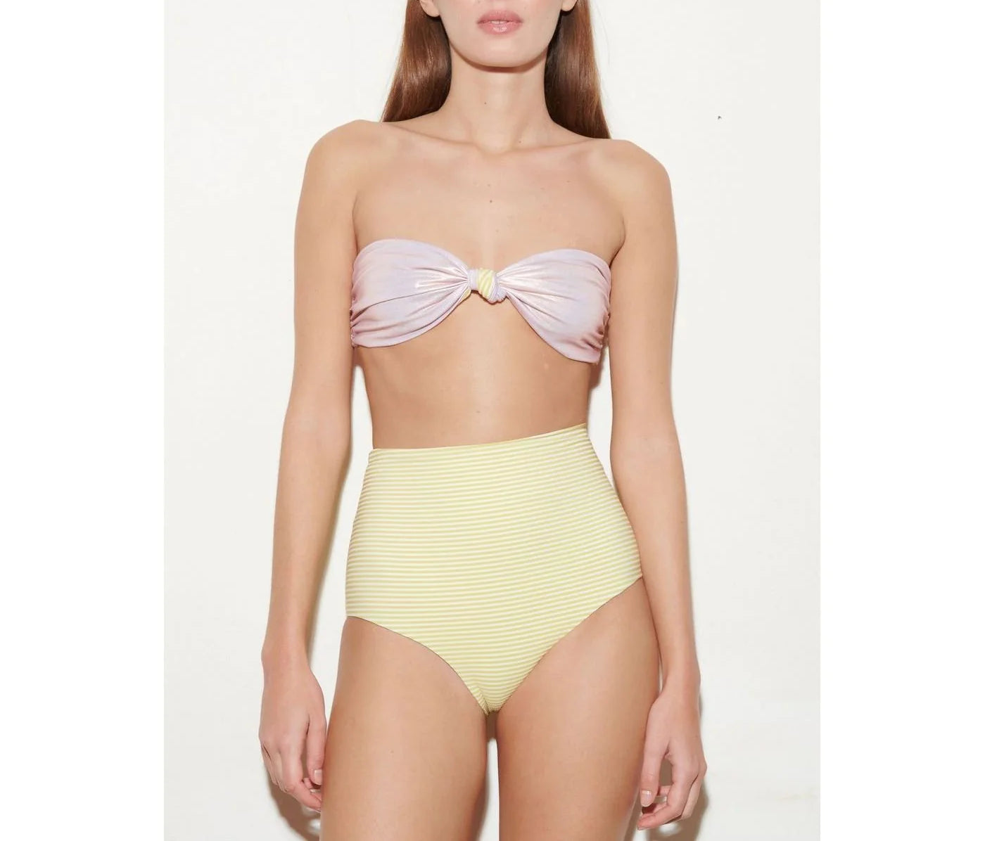 Jamie Bikini Bottom - Yellow Seersucker
