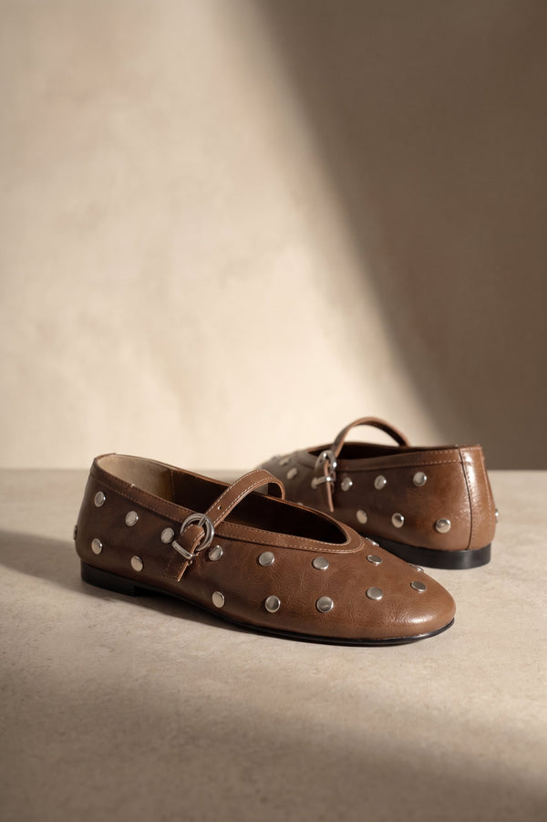Ballerines Alli Studs - Moss Green