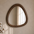 Yoko - Miroir Organique En Placage Noyer