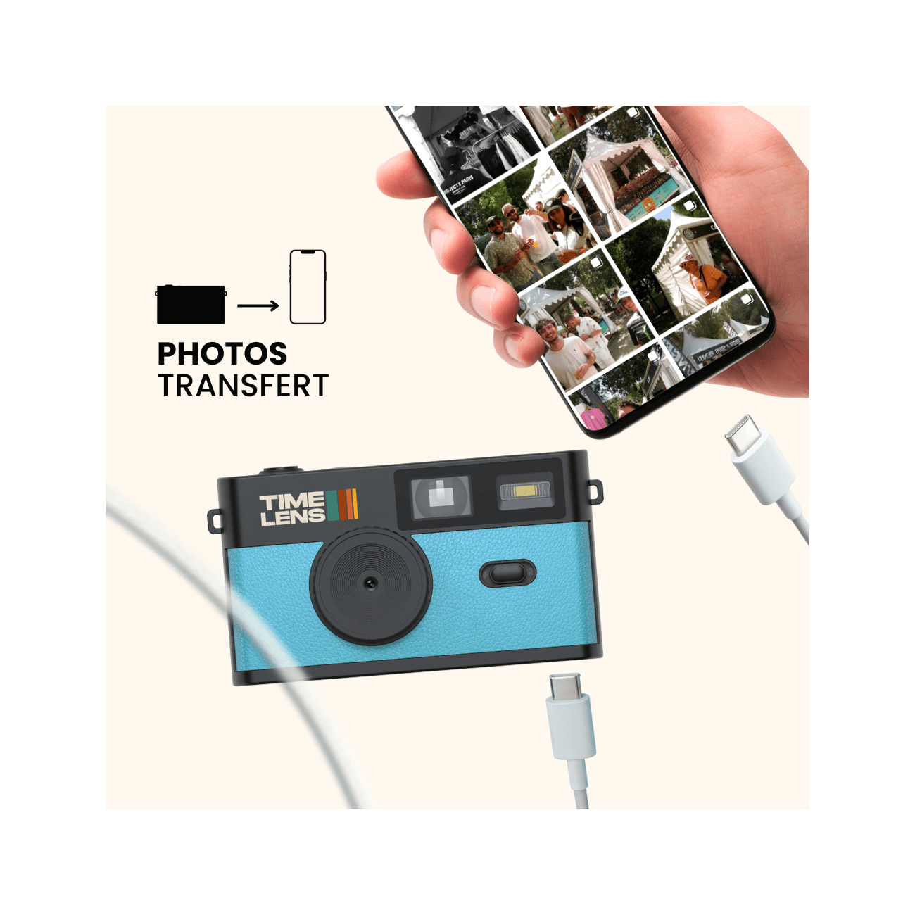 TimeLens® Turquoise Blue Camera - TIME LENS - TL0101 - 