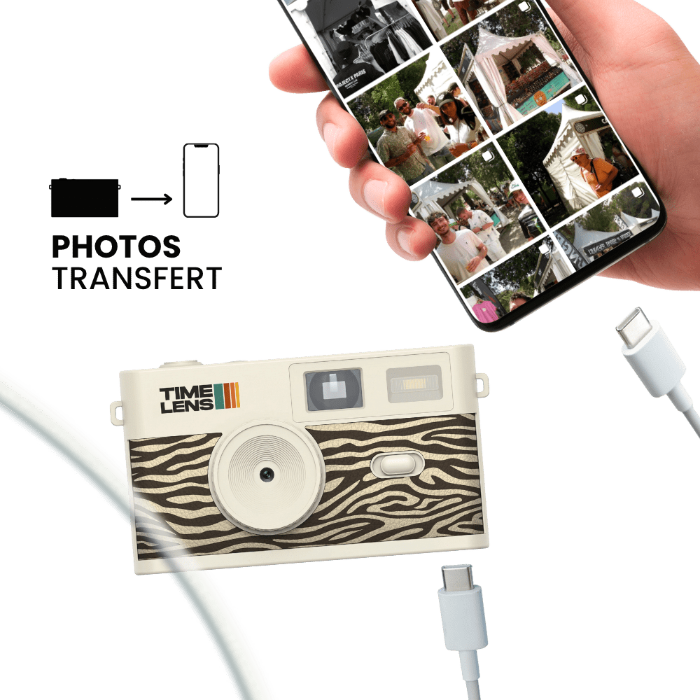 Appareil photo TimeLens® Cream Zebra - TIME LENS - TL0120 - 
