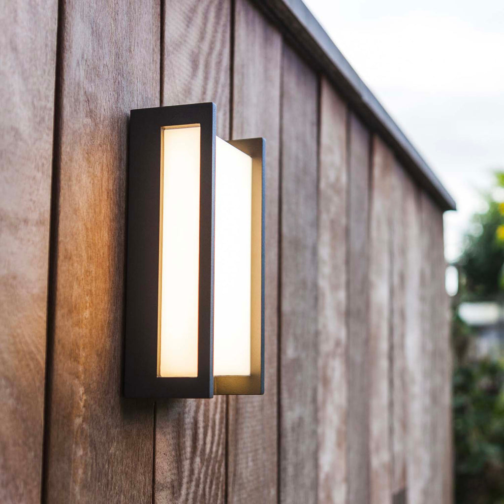 Qubo Grey - Mains Wall Light - Aluminium - Dark Grey