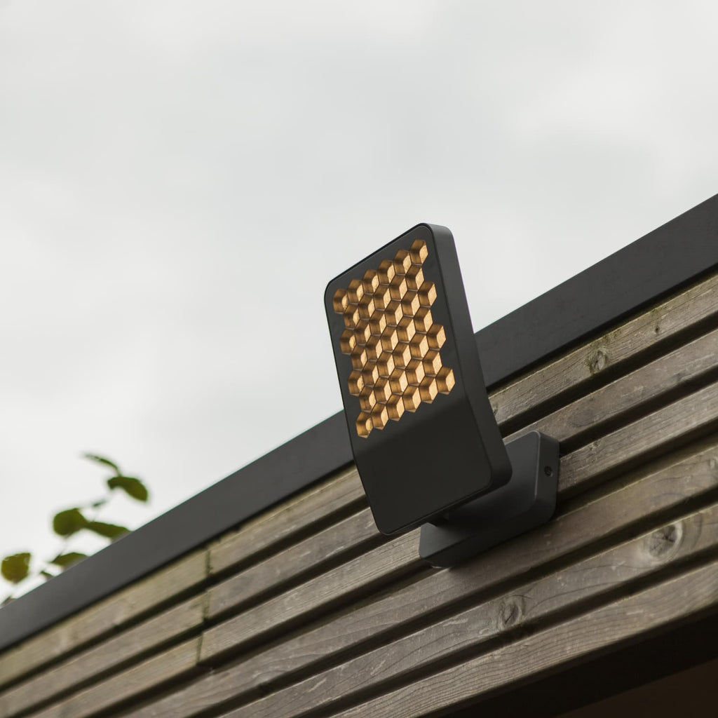 Atlantis Grey - Mains-Powered Wall Light - Aluminium - Dark Grey