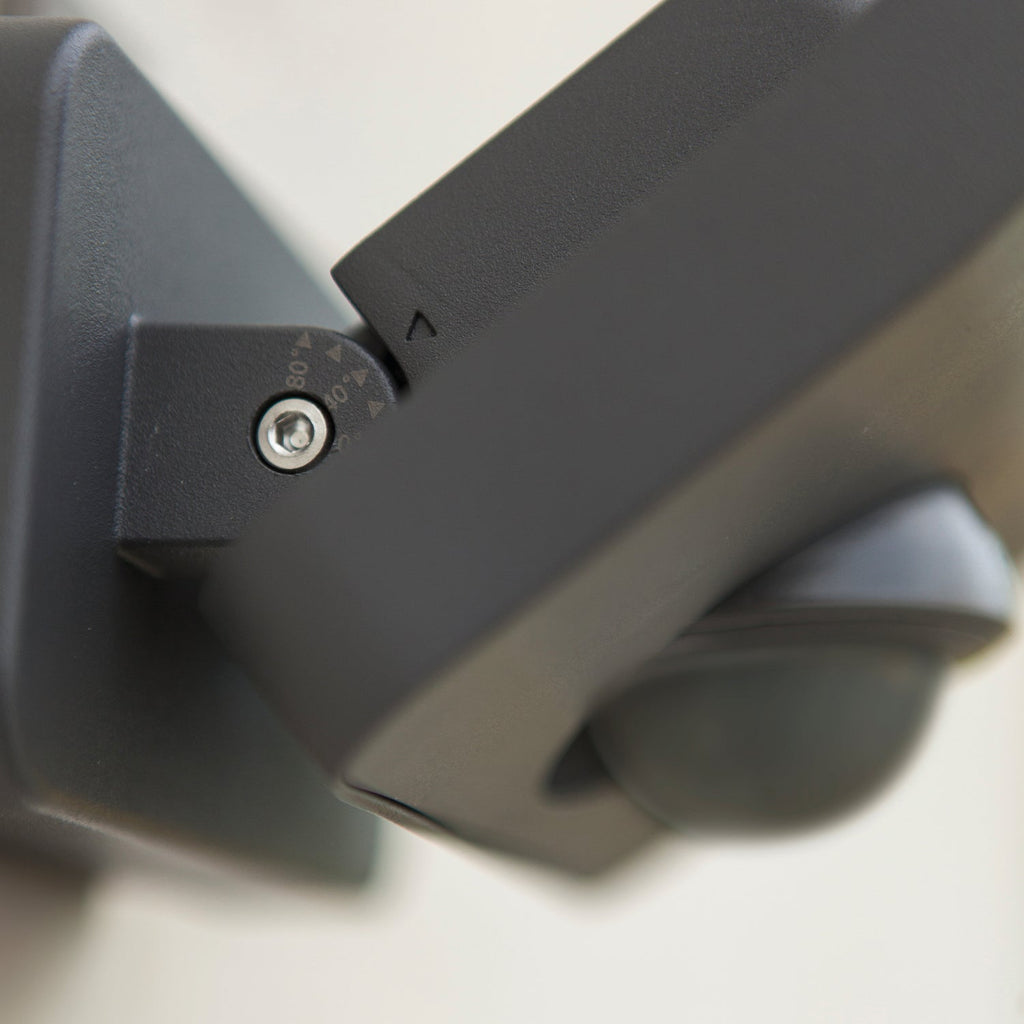 Atlantis Grey Sensor - Mains Wall Light - Aluminium - Dark Grey