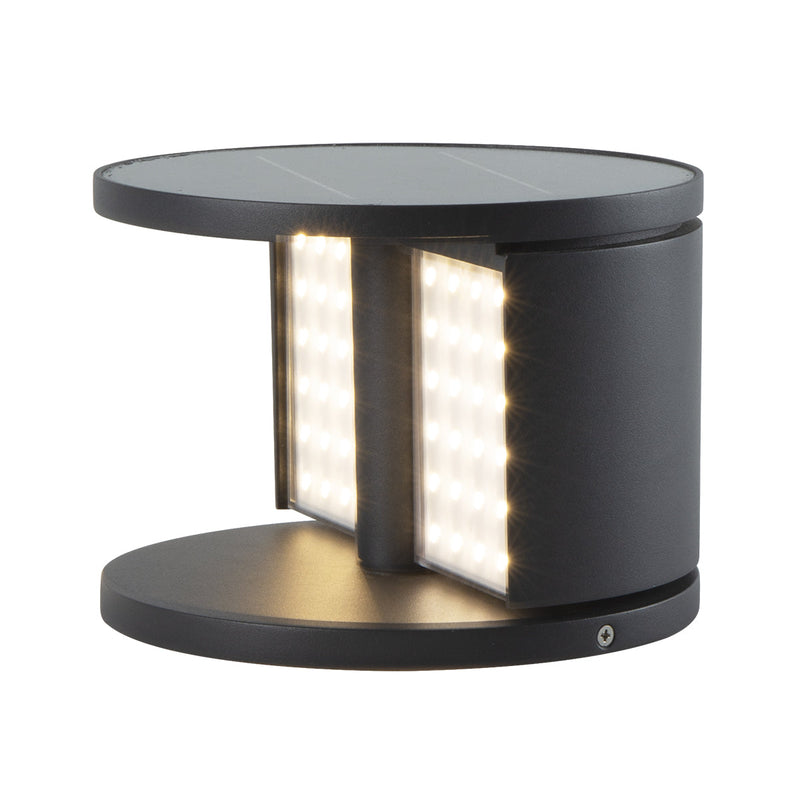 Columpio - Bolardo y poste solar - Aluminio - Negro