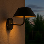 Nerio - Applique Solaire Décorative - Acier - Noir