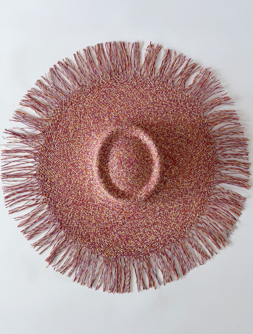 Chapeau Paille Aurora - Natural & Fuschia